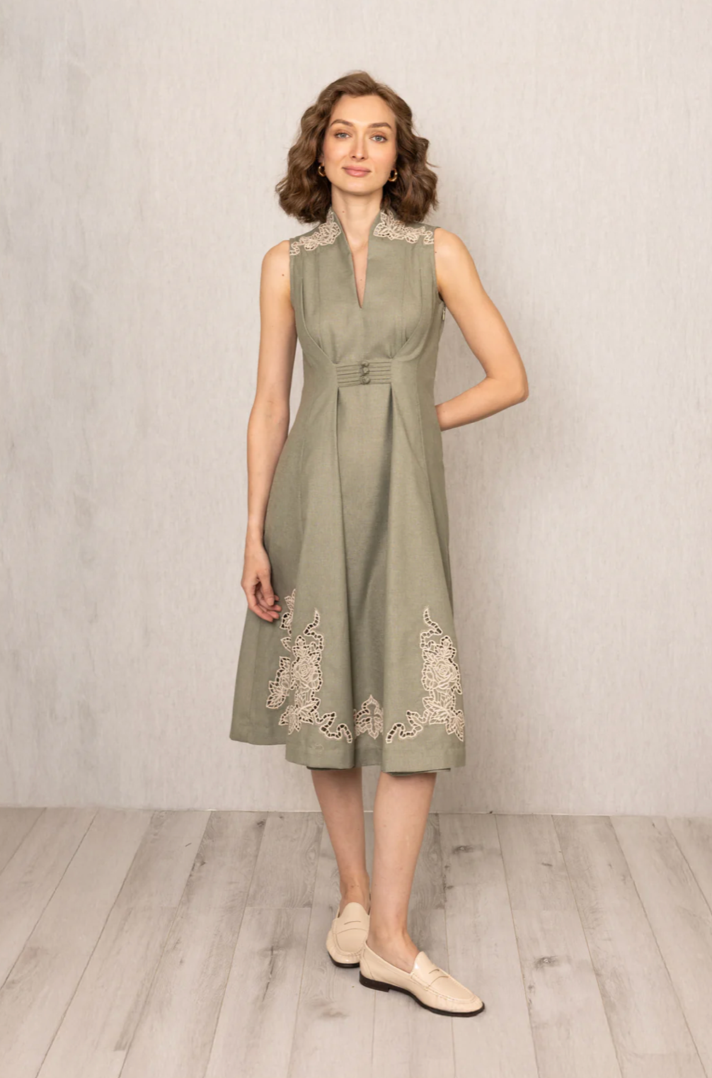 Lima Sage Midi Dress