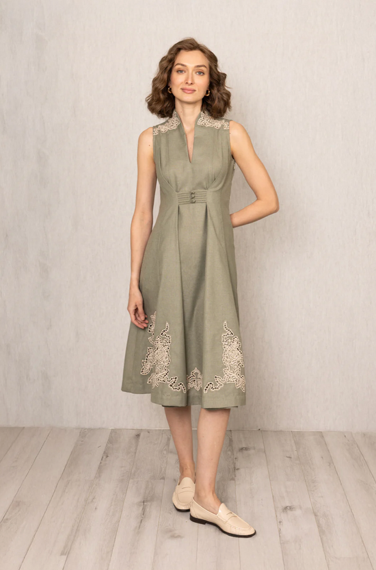 Lima Sage Midi Dress