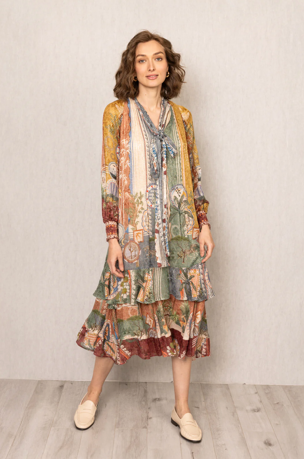 Tula Gathered Midi Dress