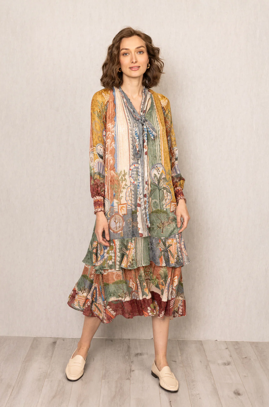 Tula Gathered Midi Dress