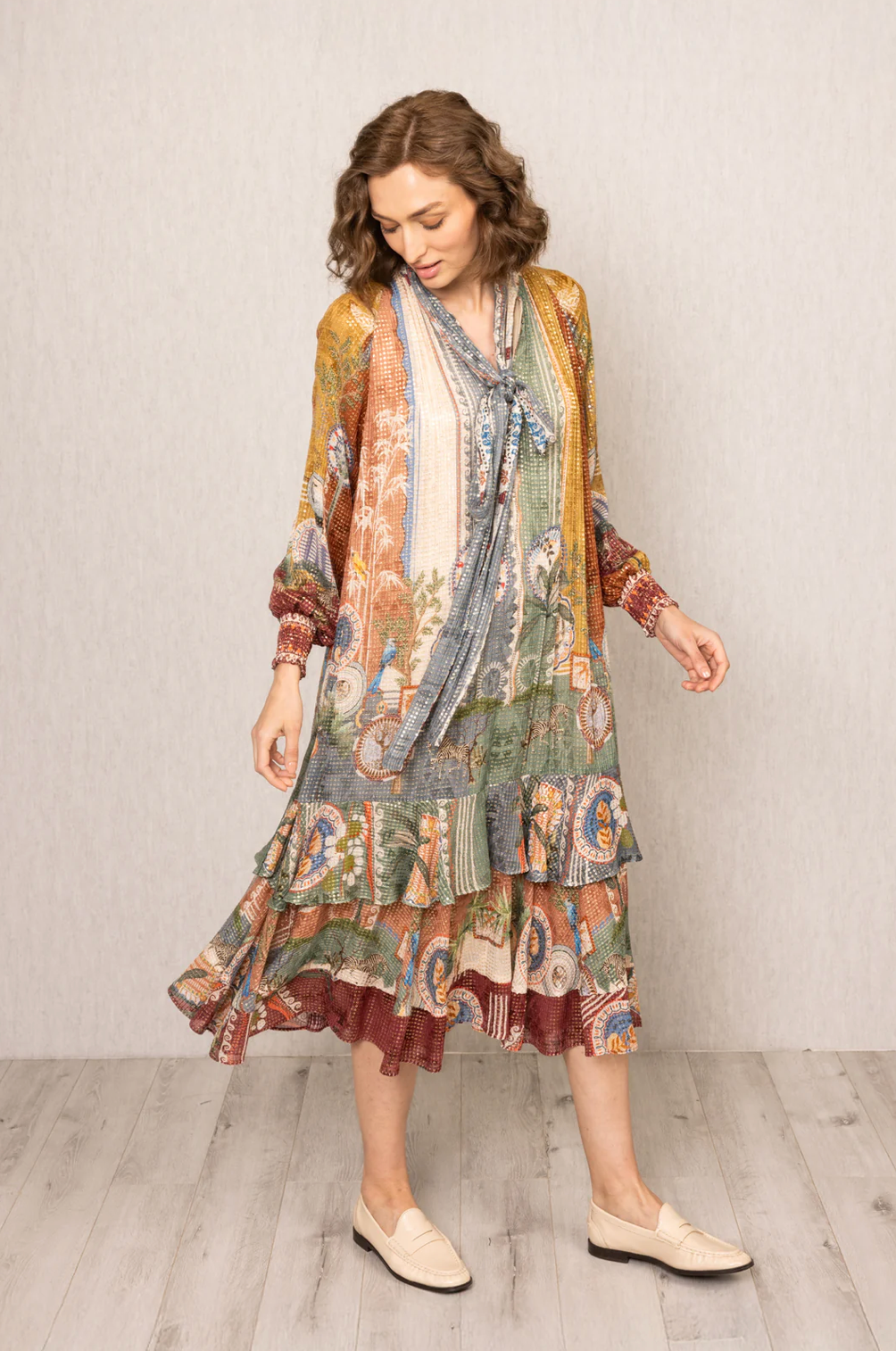 Tula Gathered Midi Dress