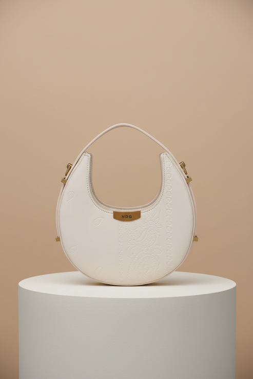 Ivory Paisley Luna Bag