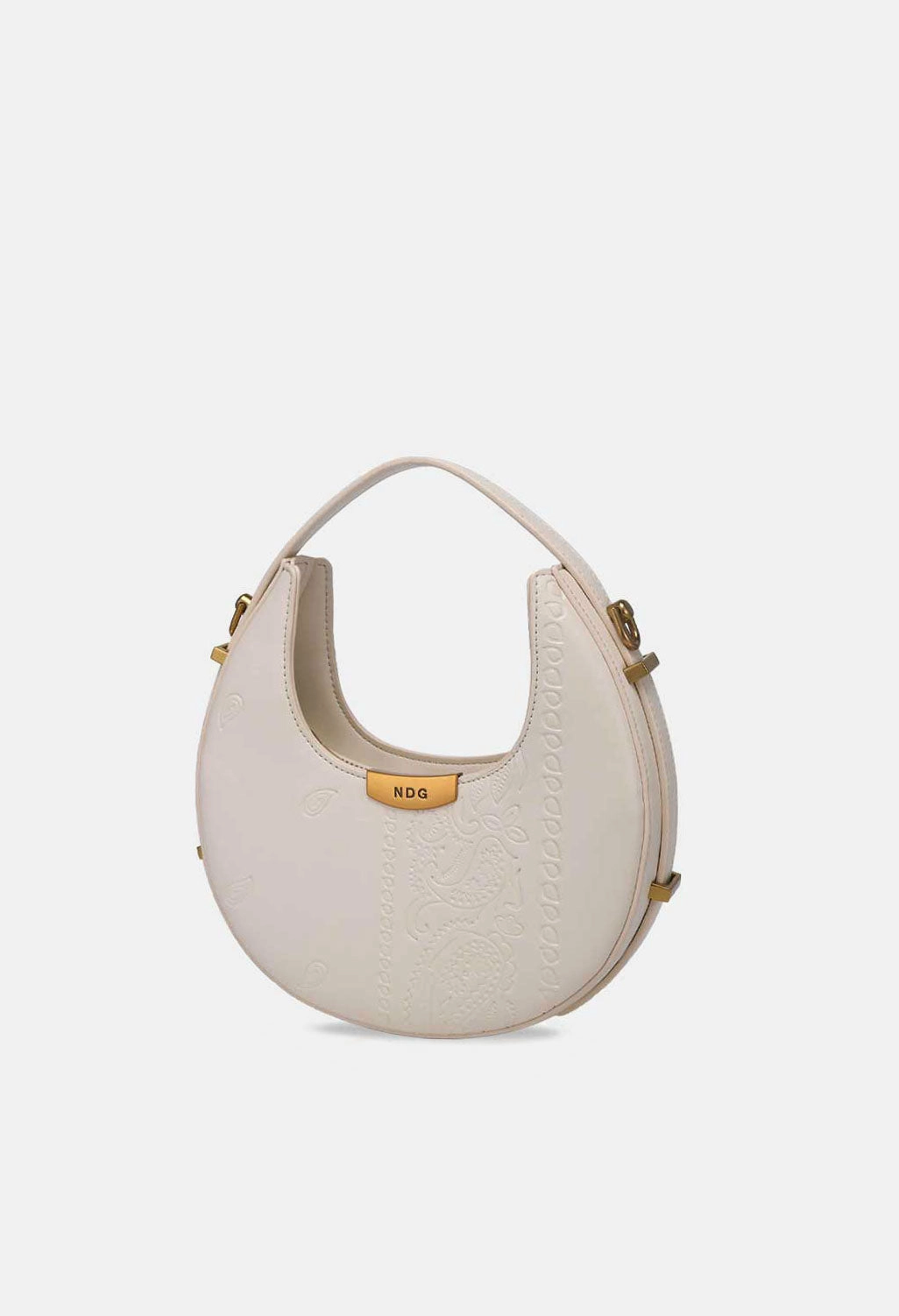 Ivory Paisley Luna Bag
