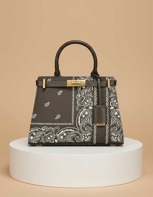 Large Khaki Bandana Handbag