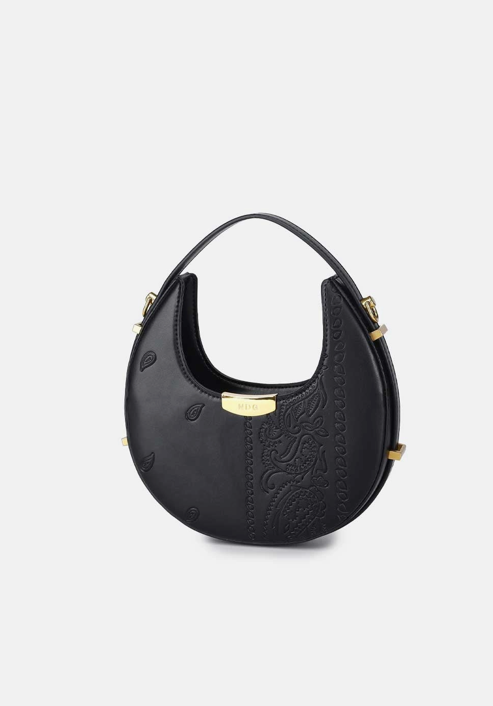 Black Paisley Luna Bag