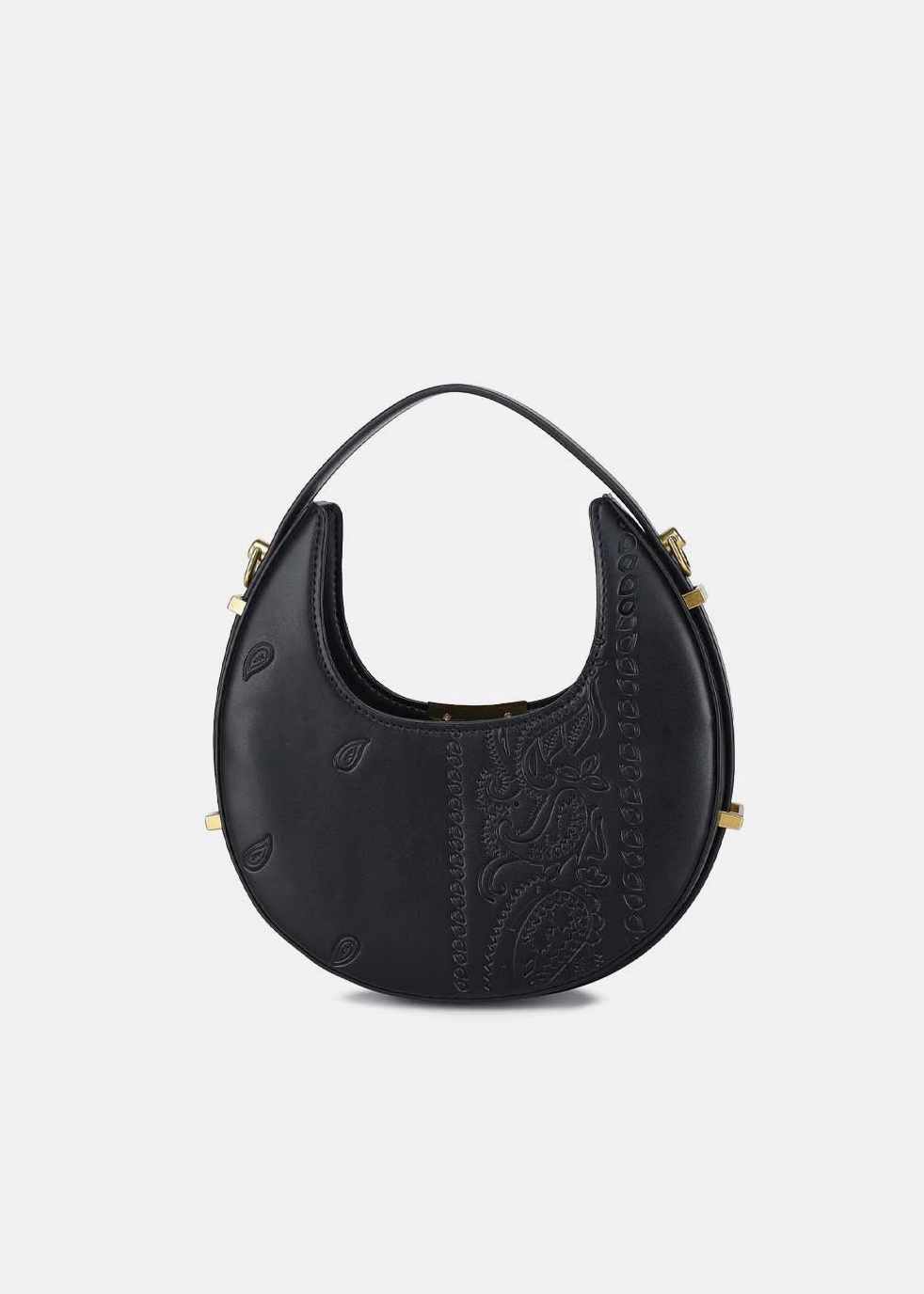 Black Paisley Luna Bag