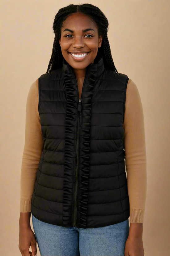 Midnight Ruffle Vest
