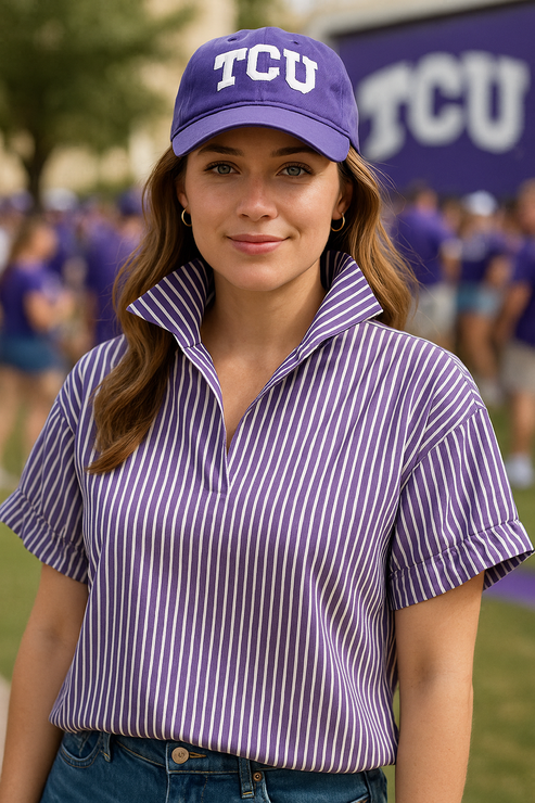 Amethyst Stripes Blouse