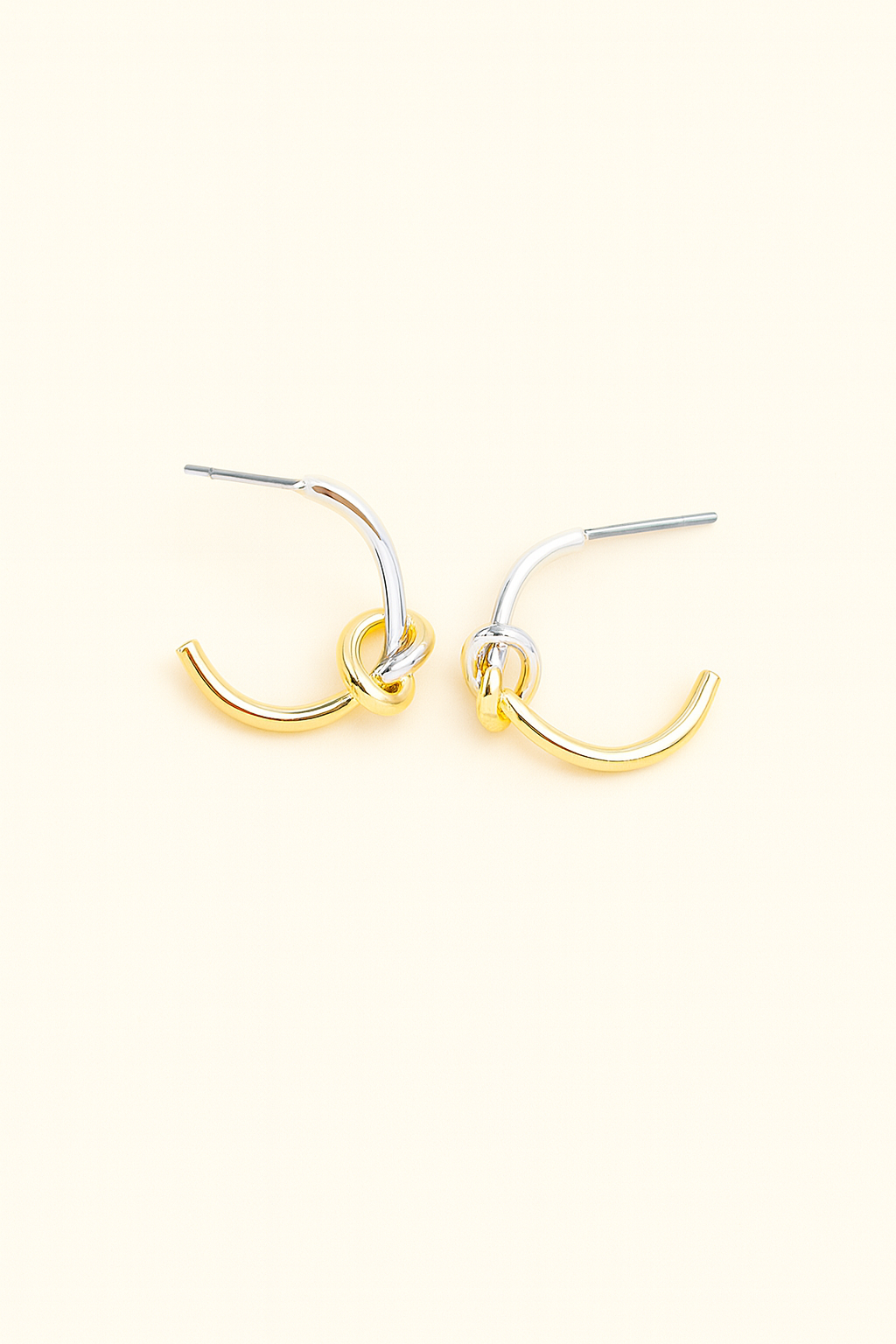 Twilight Knot Mixed Metal Earrings