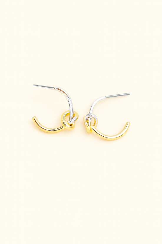 Twilight Knot Mixed Metal Earrings