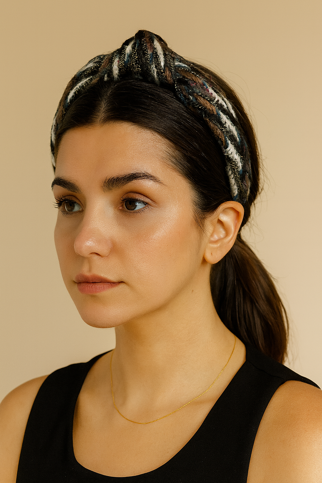 Mixed Houndstooth Headband