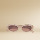 Basketweave Oval Sunglasses