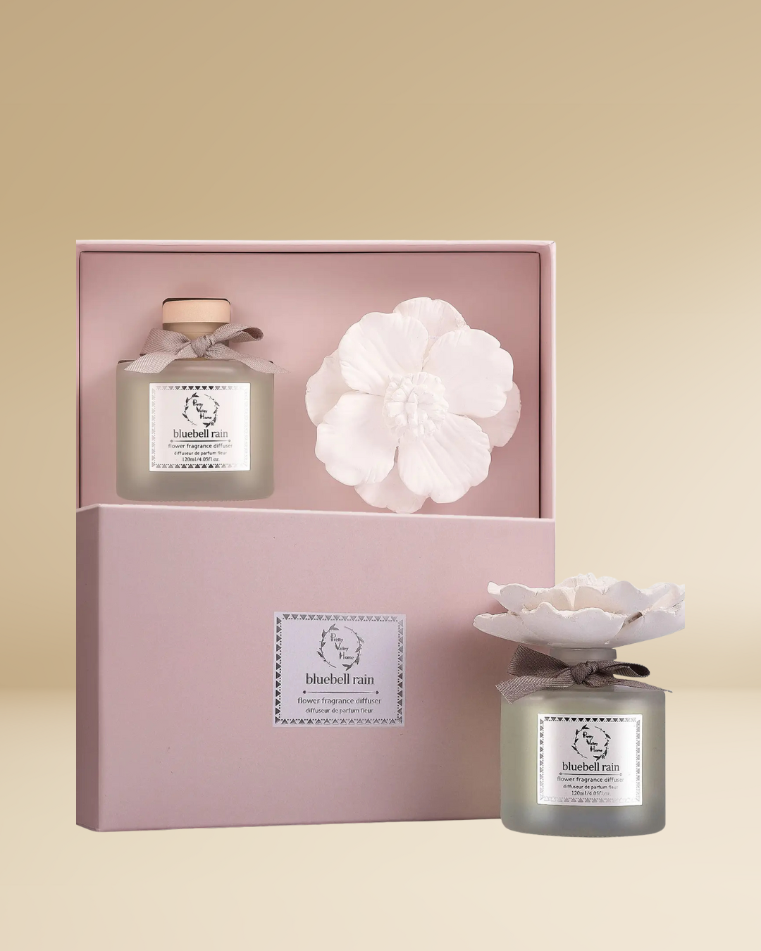 Marigold Ceramic Flower Diffuser Gift Set - Bluebell Rain