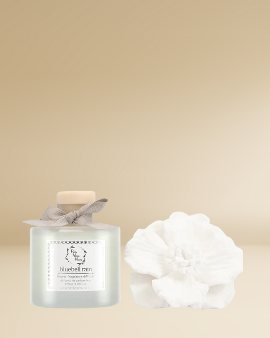 Marigold Ceramic Flower Diffuser Gift Set - Bluebell Rain