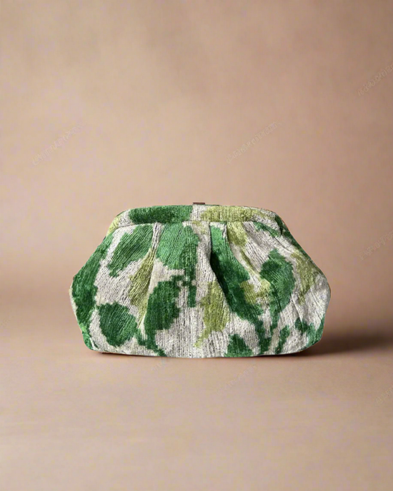 Silk Velvet Ikat Soft Clutch