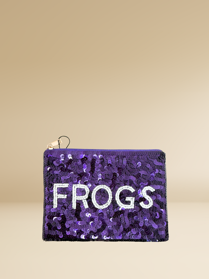 Frogs Beaded Privacy Pouch