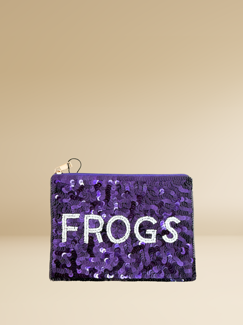 Frogs Beaded Privacy Pouch