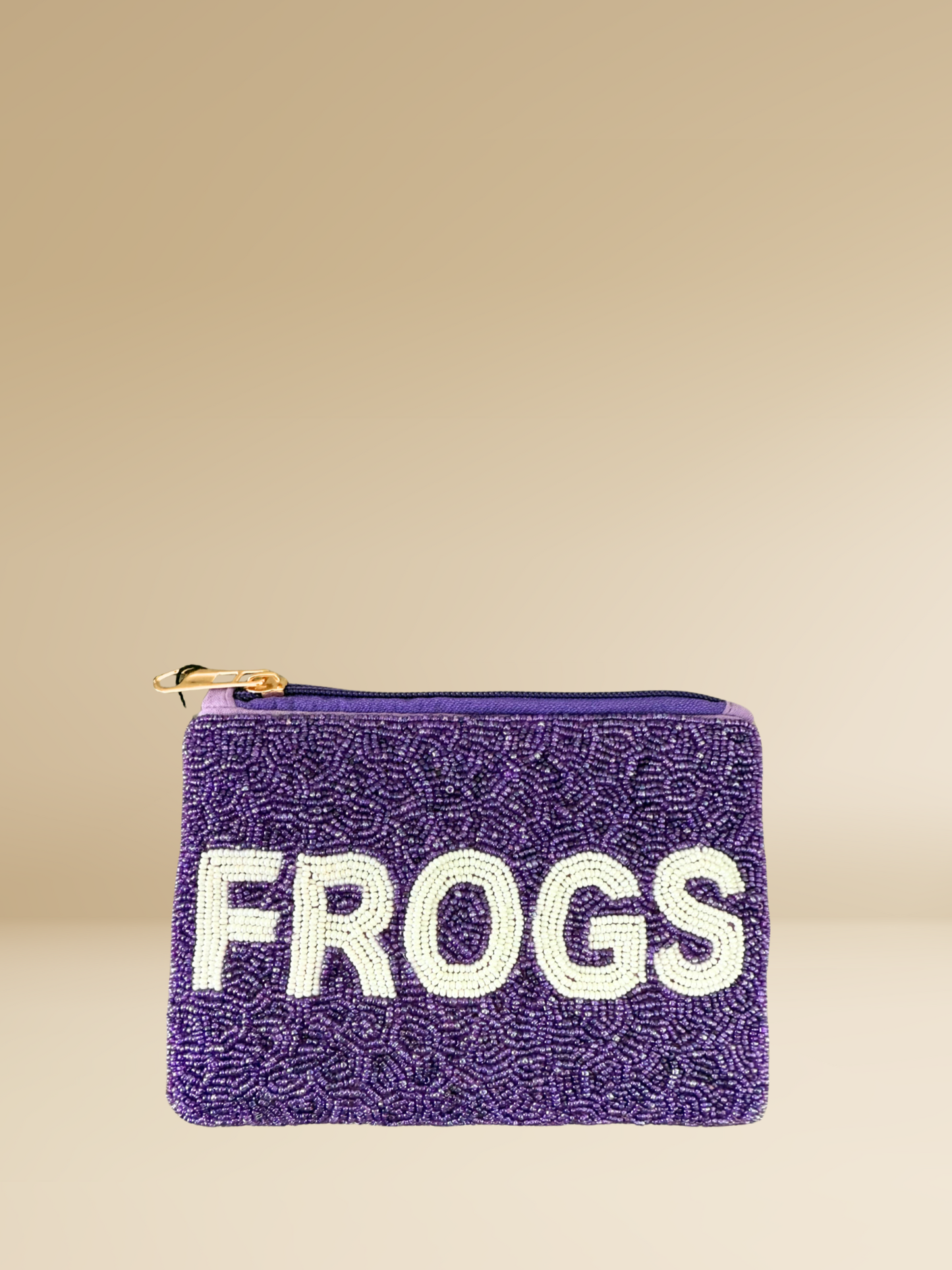 Frogs Beaded Privacy Pouch
