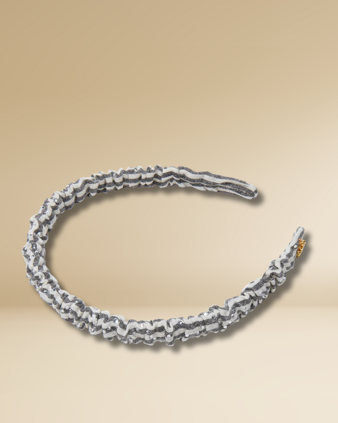 Jet Seersucker Jessie Crystal Path Headband