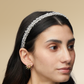 Jet Seersucker Jessie Crystal Path Headband