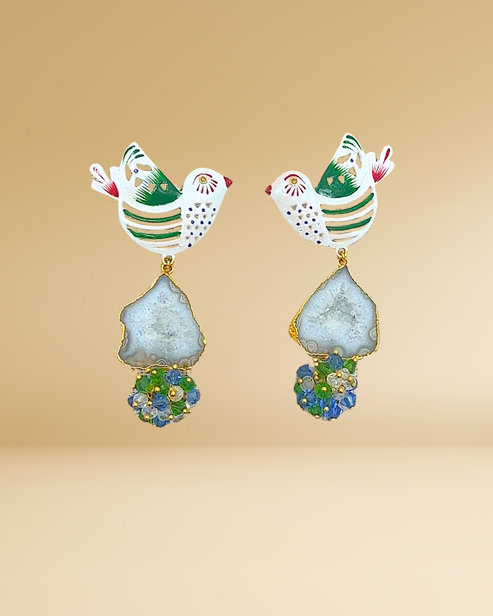 De Colores Pajaro Earrings