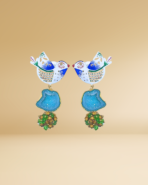 De Colores Pajaro Earrings