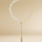 Gold Turritella Lariat Necklace