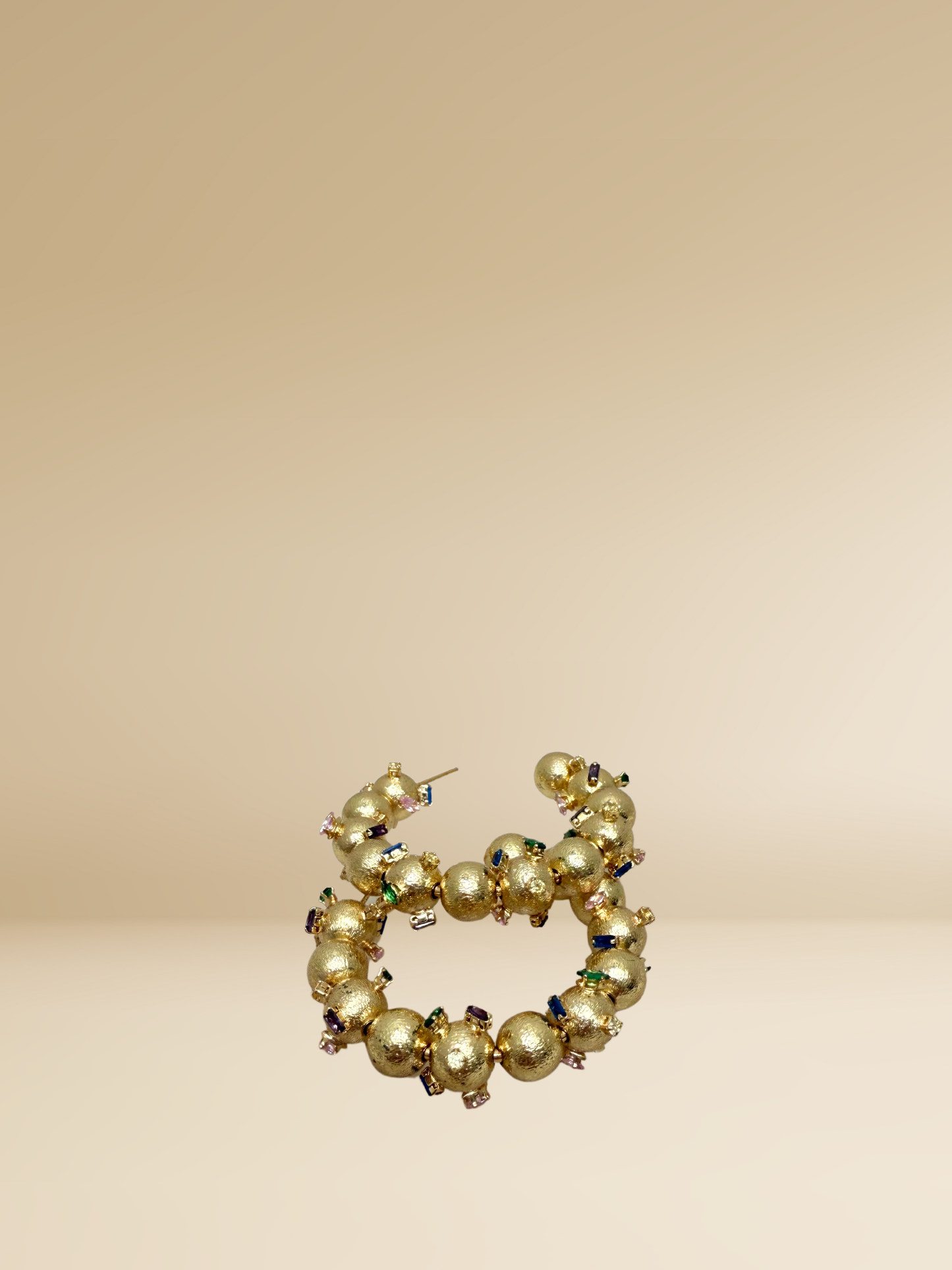 Jean Gold Gem Hoops