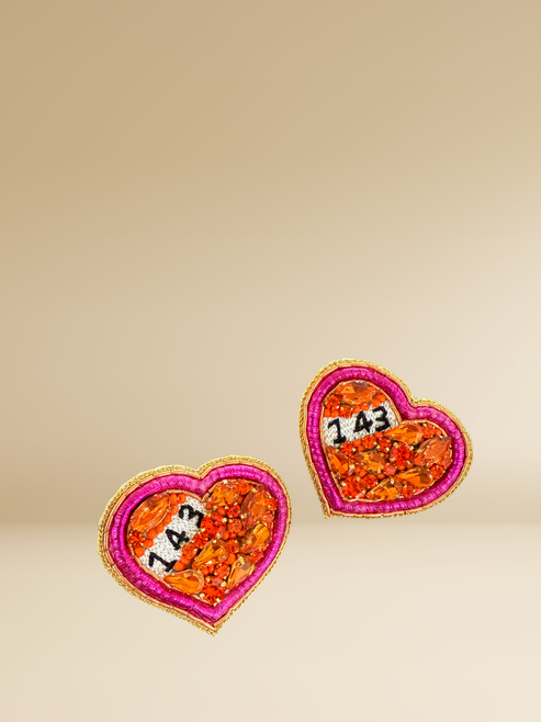 143 Conversion Heart Studs