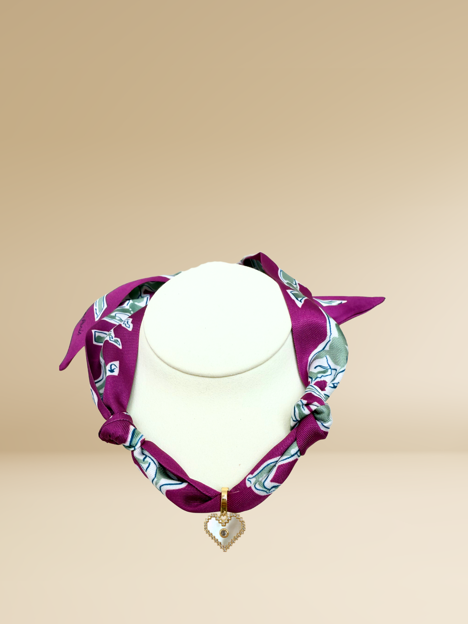 Cowtown Heart Scarf Necklace