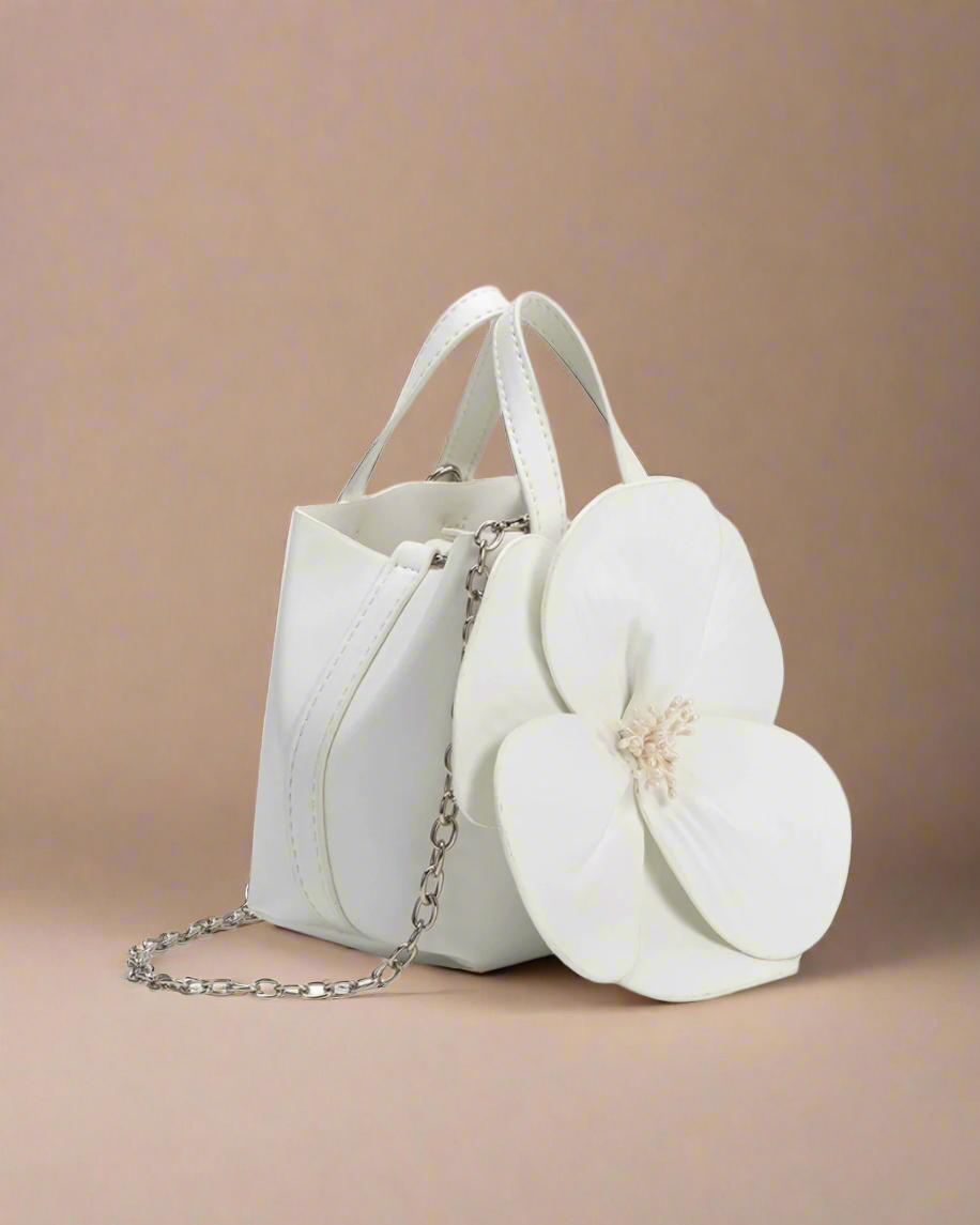 Monroe Flower Vegan Top Handle Bag