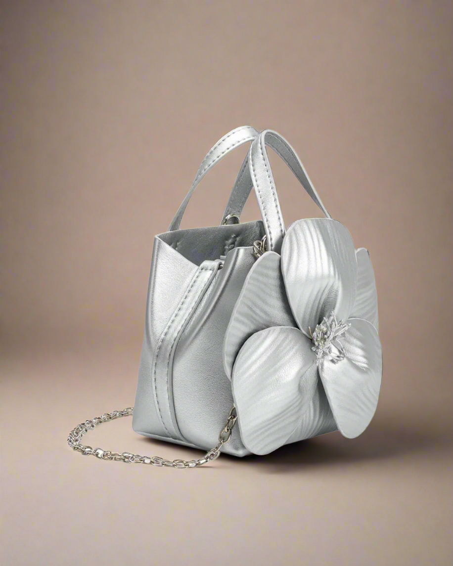 Monroe Flower Vegan Top Handle Bag