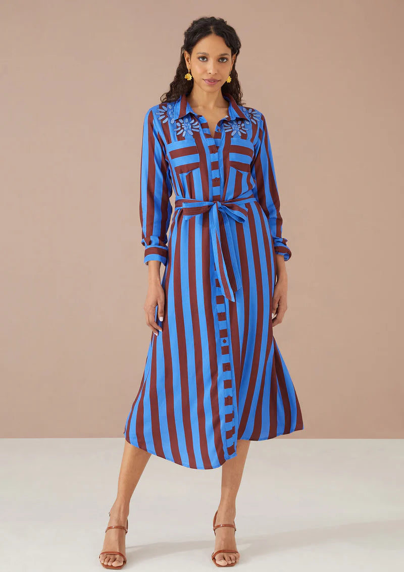 Waverly Cinnamon Striped Dress