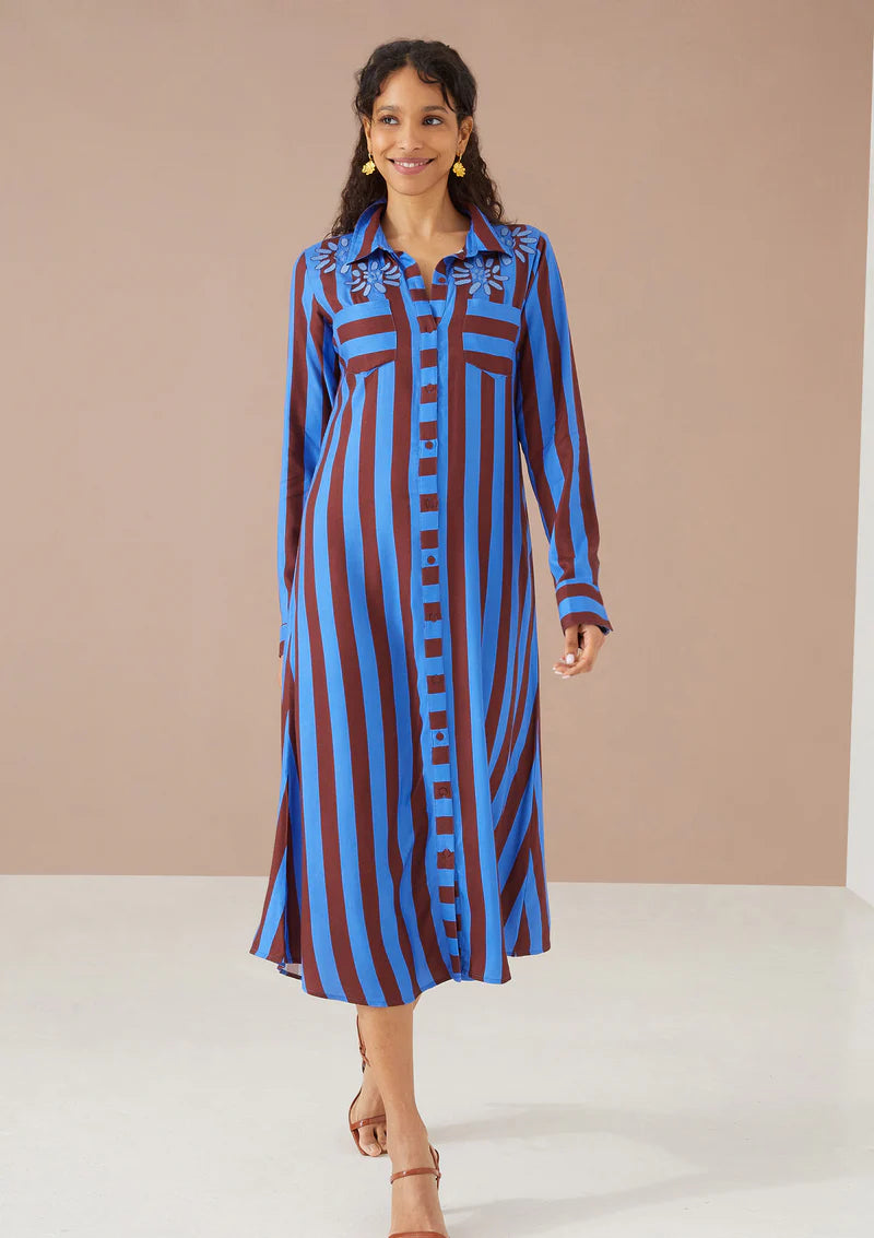 Waverly Cinnamon Striped Dress