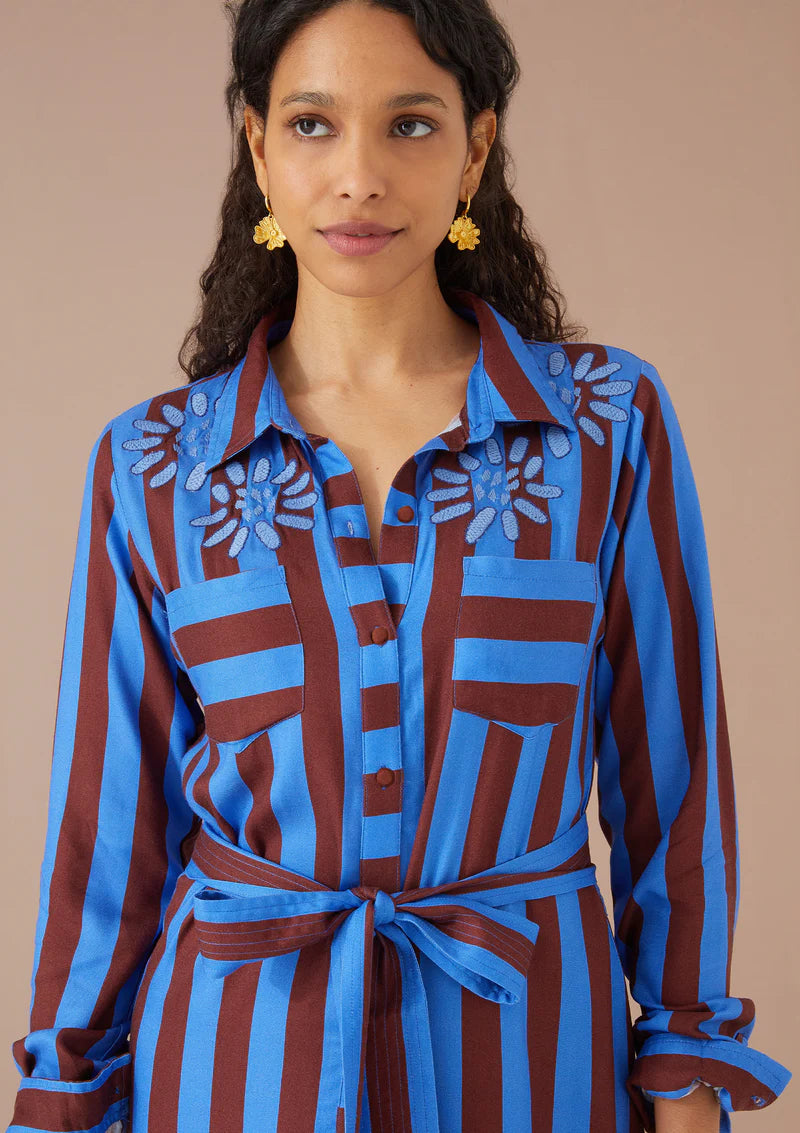 Waverly Cinnamon Striped Dress