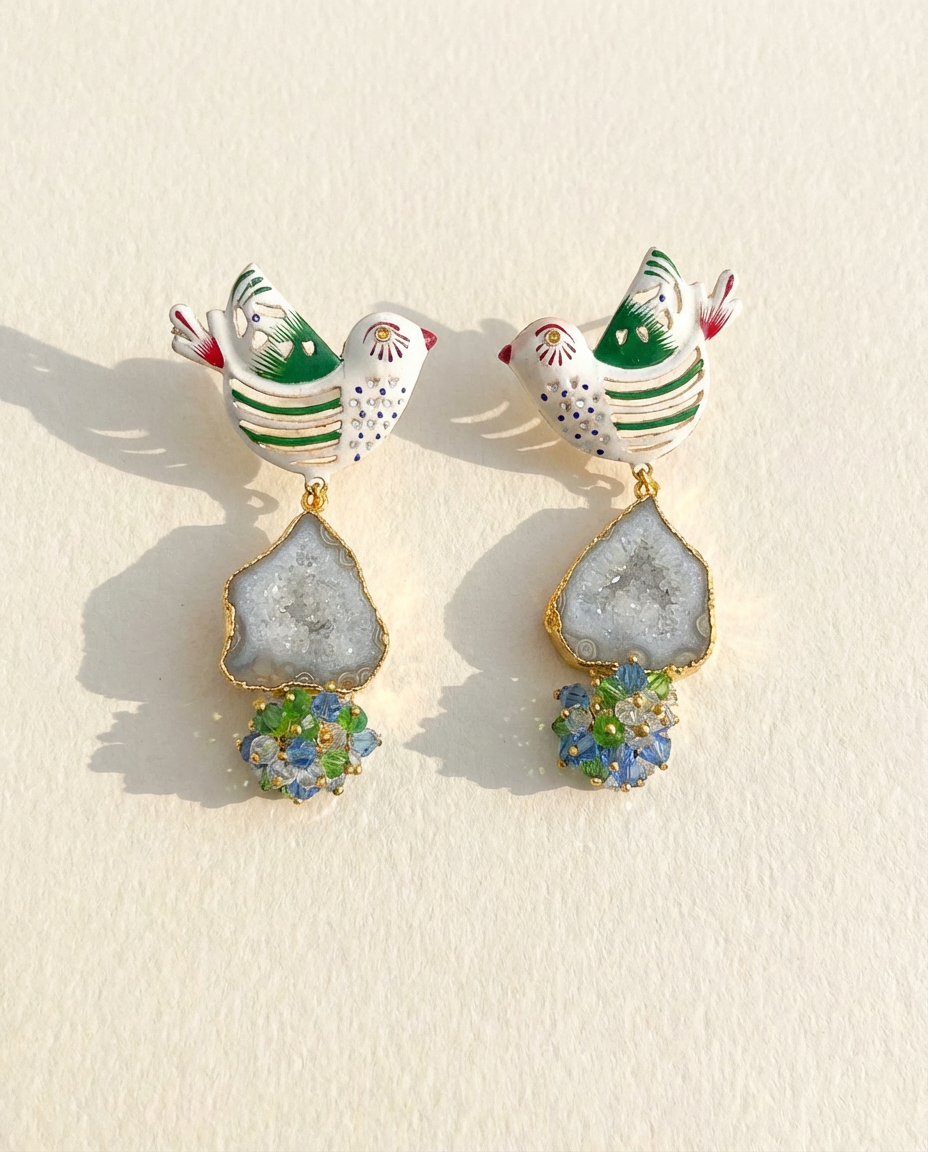 De Colores Pajaro Earrings