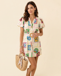 Postcard Print Dress