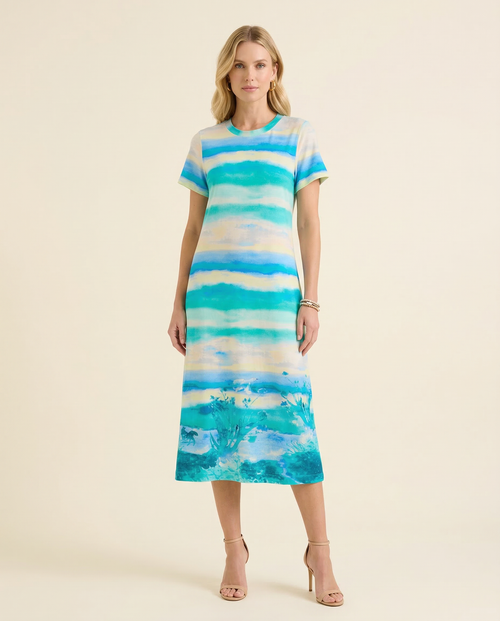 Charise T-Shirt Watercolor Dress
