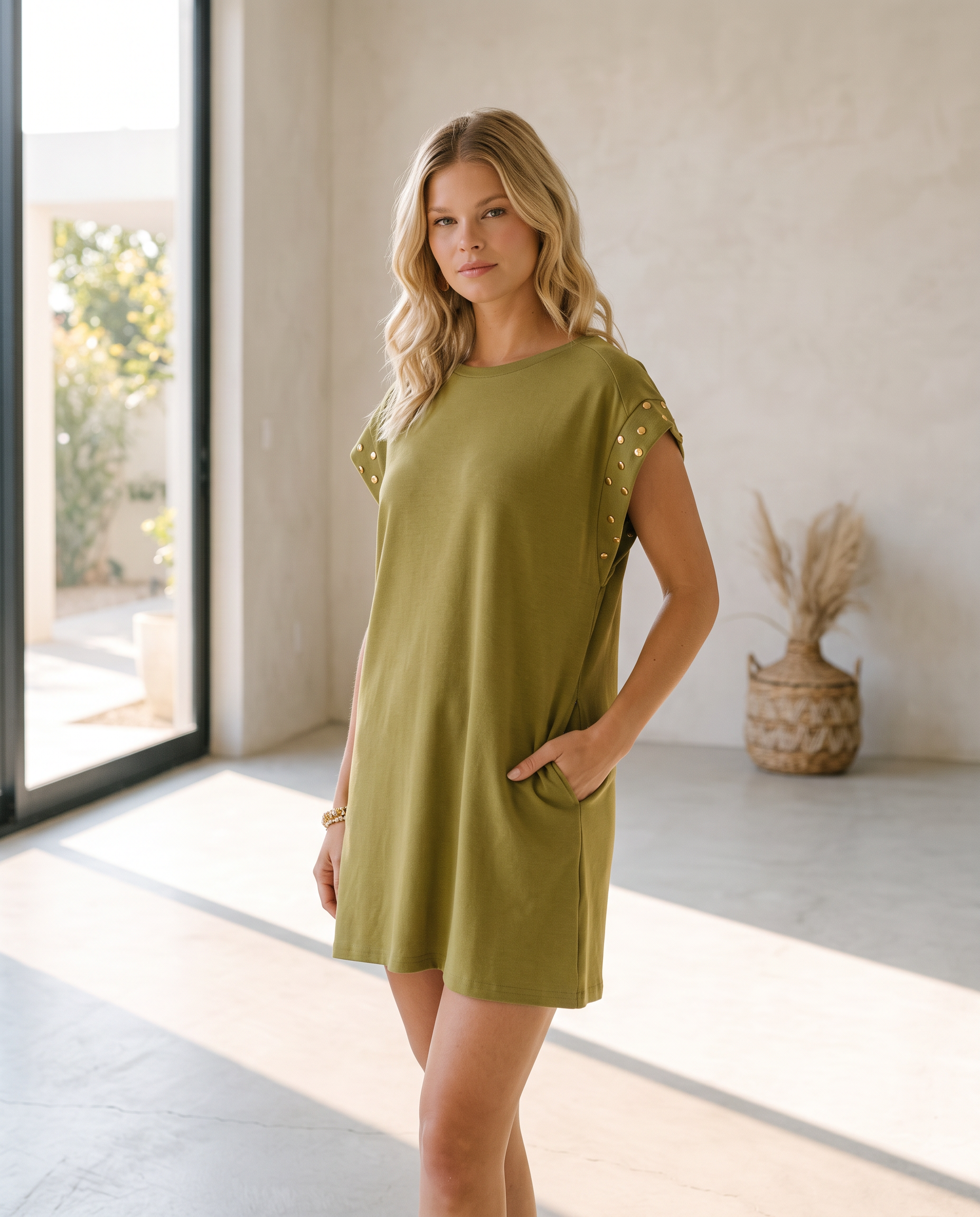 Little Studded Avocado Dress S