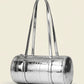 Silver Paisley Barrel Bag