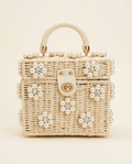 Straw Basketweave Top Handle Bag
