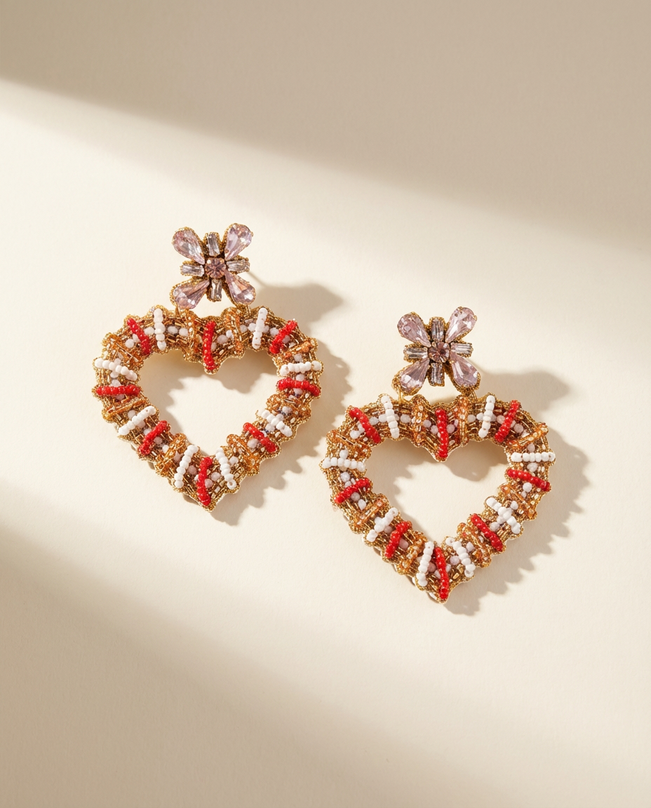 Intertwined Heart Earrings