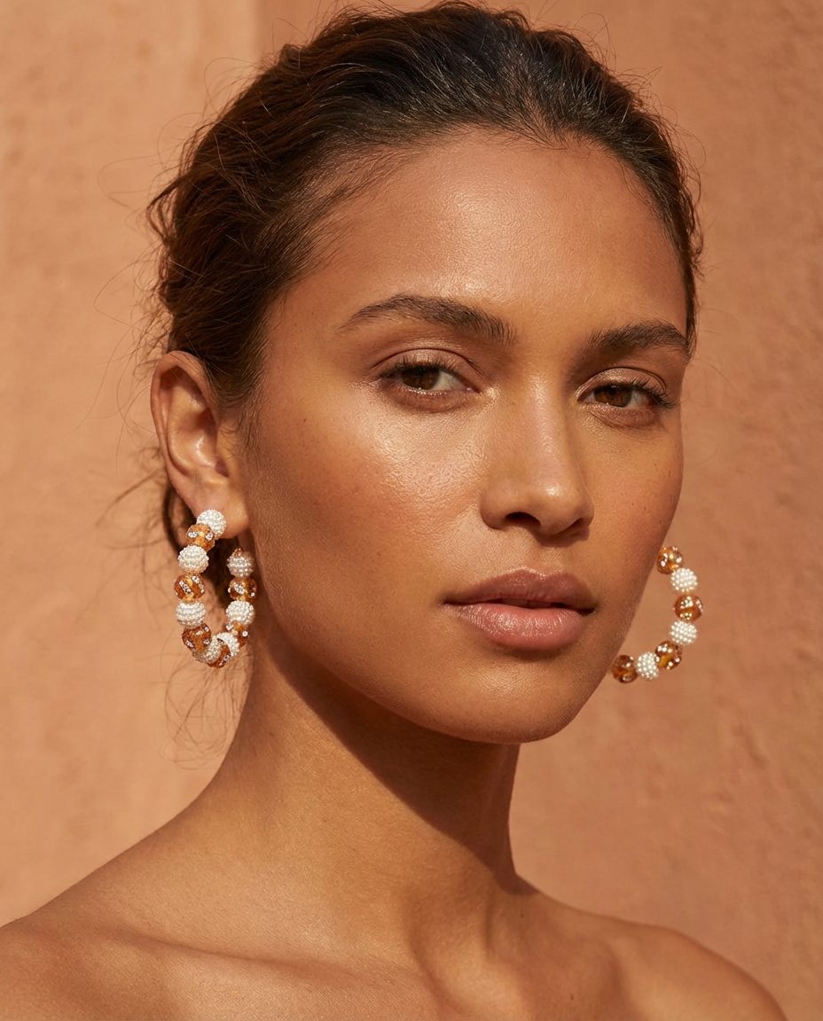 Peachy Hoop Earrings