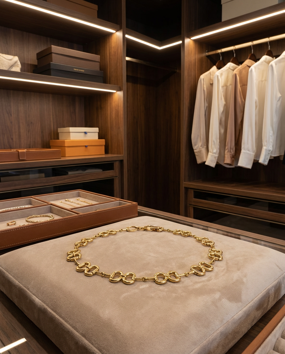 Gold Snaffle Bit Chain Belt