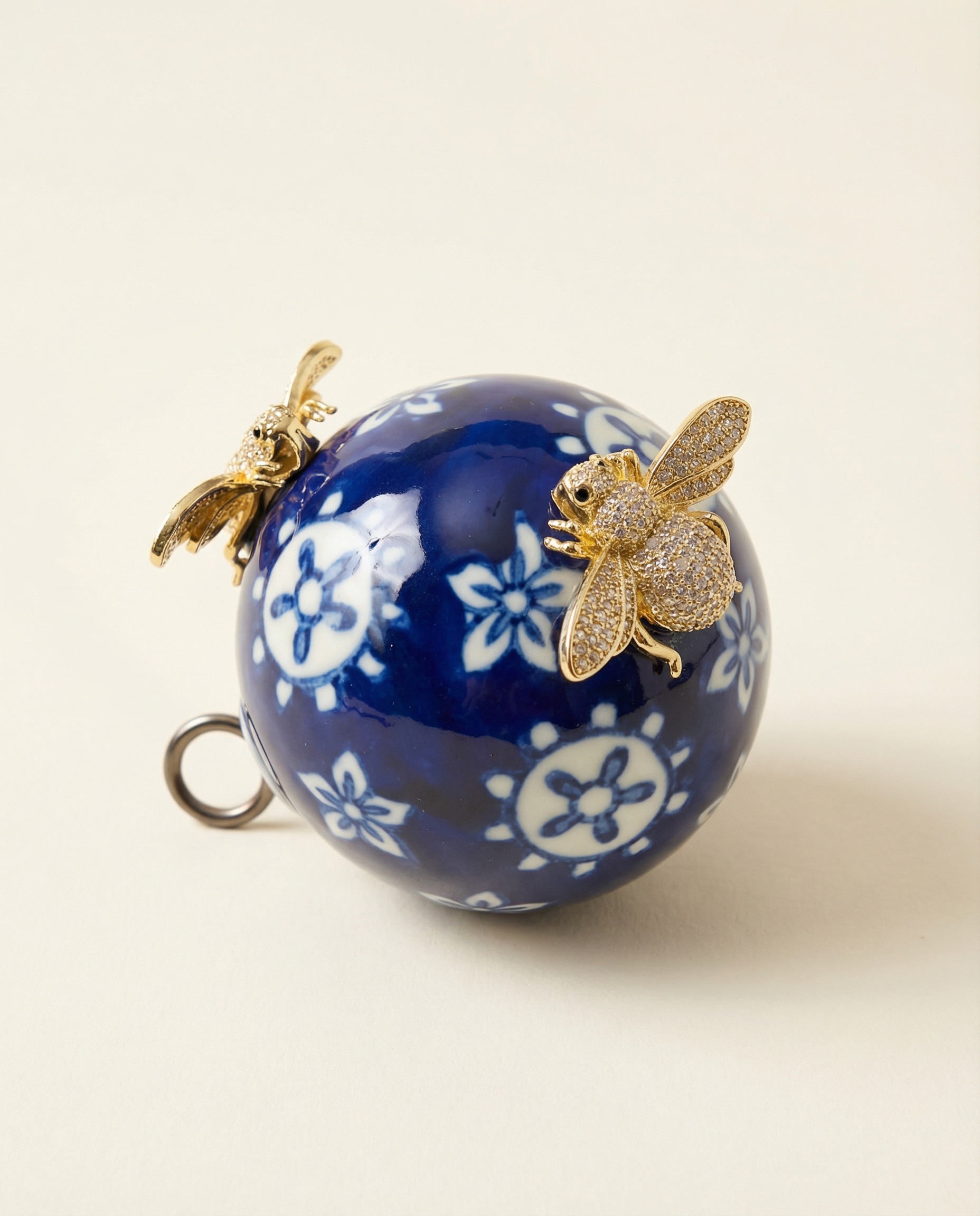 Cerulean Ceramic Orb Bee