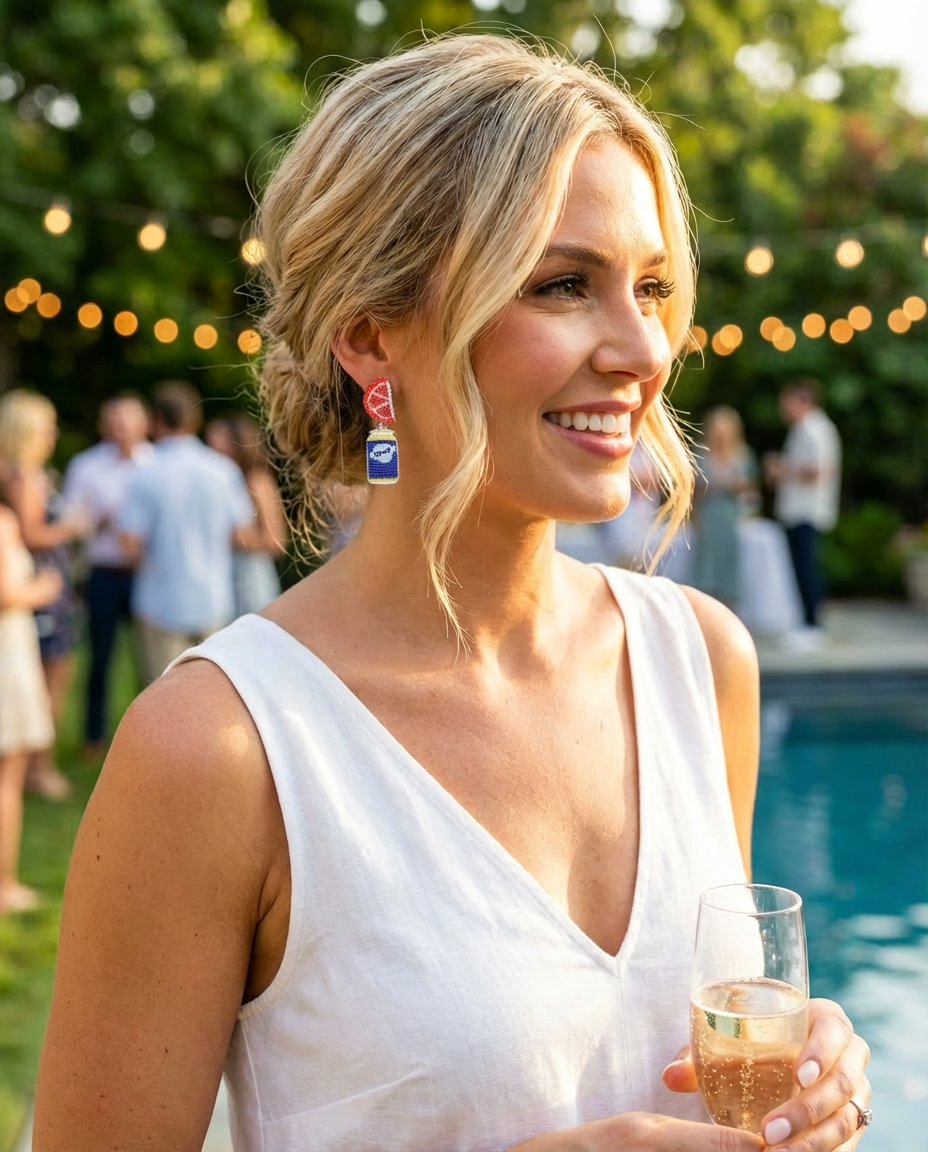 Luna Azul Beer Earrings