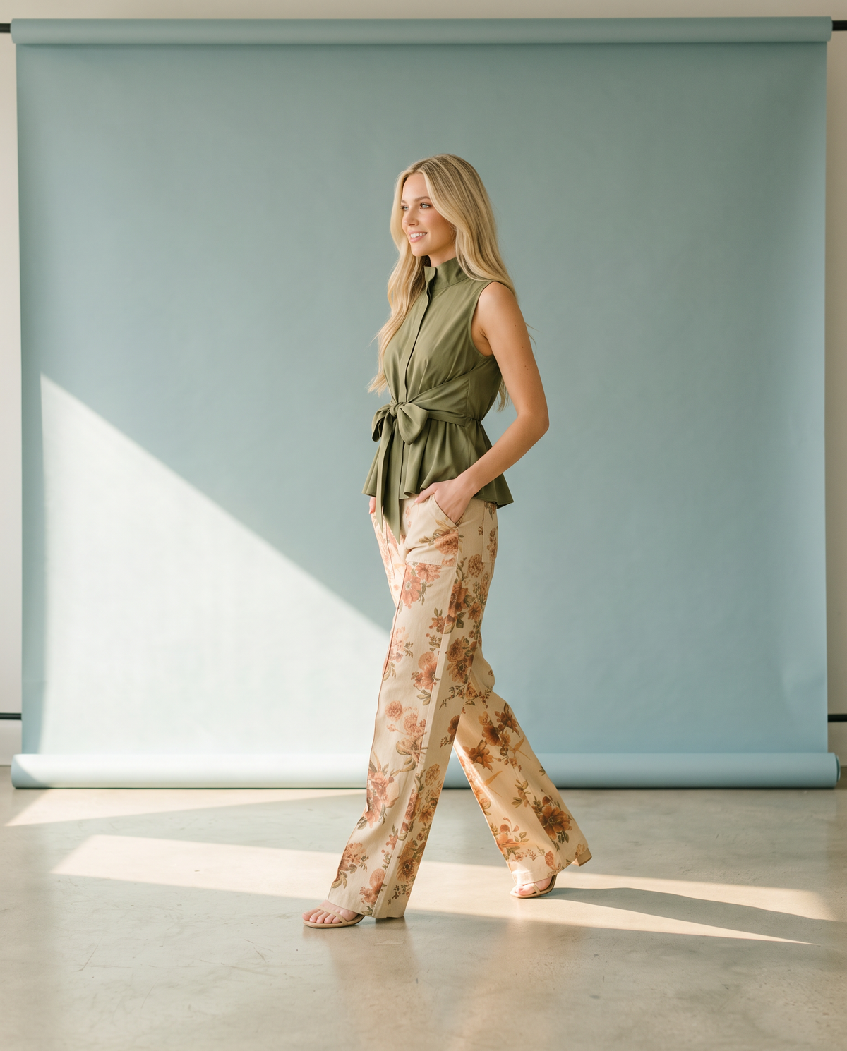 Bow Peep Olive Top