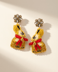 Bowtie Rabbit Earrings (3-D)