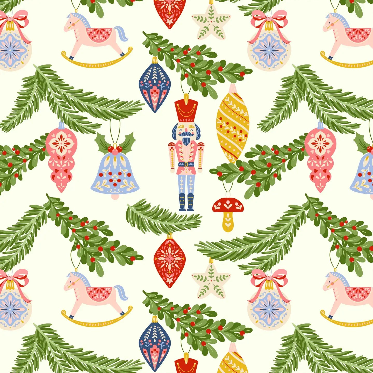 Merry Little Ornaments Prosecco Bottle Wrap