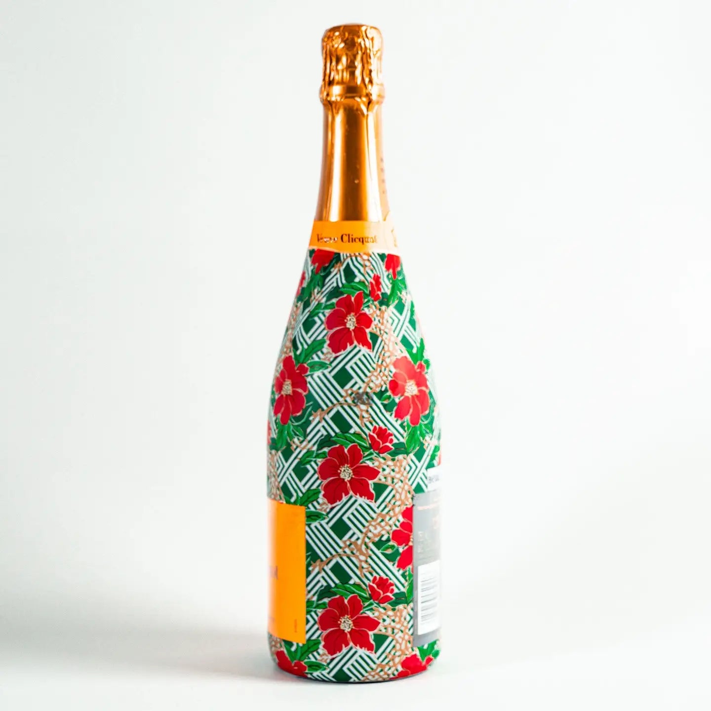 Poinsettia Trellis Champagne Bottle Wrap